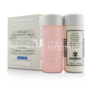 SISLEY Cleansing Duo Travel Selection Set: Cleansing Milk w/ White Lily 100ml/3oz + Floral Toning Lotion 100ml/3oz